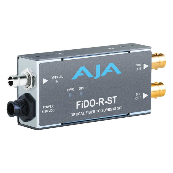 AJA FiDO-R-ST Single-Channel ST Fiber to 3G-SDI Mini Converter - Coremicro – image 1