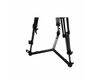 Libec RSP-750 professional aluminum tripod with floor-level spreader for video camera setups, sturdy design for ENG filming.