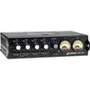 Azden FMX-42a 4-channel audio mixer with 10-pin camera return ports, compact professional field audio mixer for video production.
