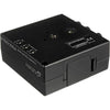 Azden FMX-DSLR portable audio mixer for digital SLR cameras, showing controls and input jacks on top of the device.