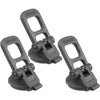 Set of three Libec FP-2B large rubber feet for video cameras, providing stability and grip during filming.
