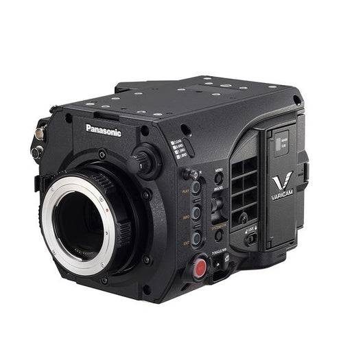 Panasonic VariCam LT cinema camcorder front view showing professional video camera with lens and grip for filmmaking. – image 1
