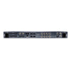 AJA FS-HDR HDR/WCG 4K video converter and frame synchronizer device shown from the back, featuring multiple input/output ports and controls.