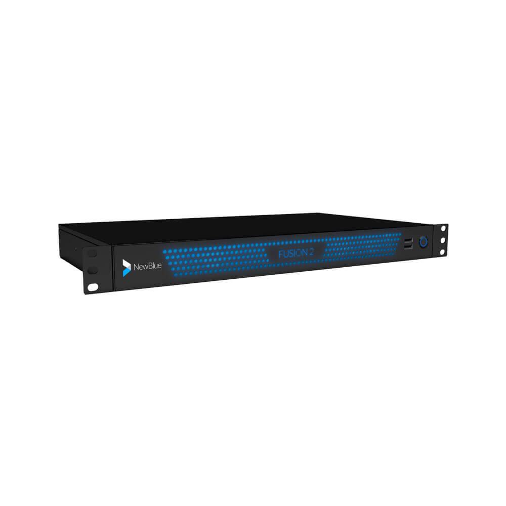 NewBlue Fusion 2 NDI software with Captivate Broadcast interface on computer screen, professional video production tool. – image 3
