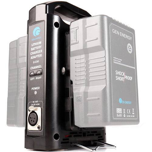 GEN ENERGY V-Mount 2 Channel Charger for G-B100/B200 Series Batteries (16.8V/2.5A) - Coremicro – image 4
