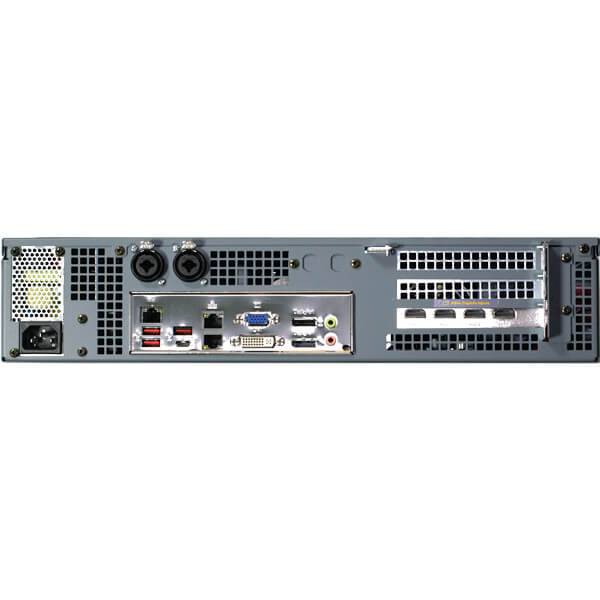 Telestream Wirecast Gear 310 HDMI video switcher with multiple input ports and control buttons, shown from the back. – image 2