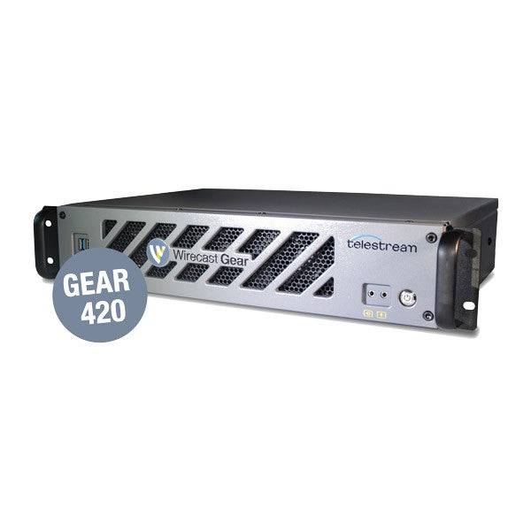 Telestream Wirecast Gear 420 SDI video switcher for live broadcasting, featuring multiple input ports and professional controls. – image 1