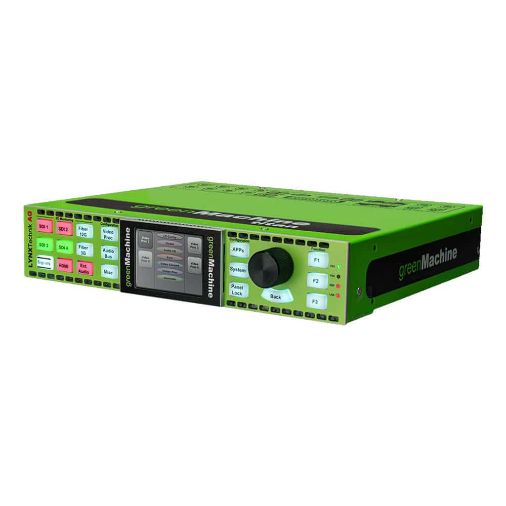 Lynx Technik greenMachine GMPT-4FS-US quad 3G-SDI frame synchronizer with AV processor for professional production equipment. – image 1