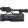 JVC GY-HC500U handheld 4K professional camcorder with lens and display screen visible from the front angle.