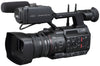 JVC GY-HC550 handheld 4K broadcast camcorder with professional controls and large lens for high-quality video recording.