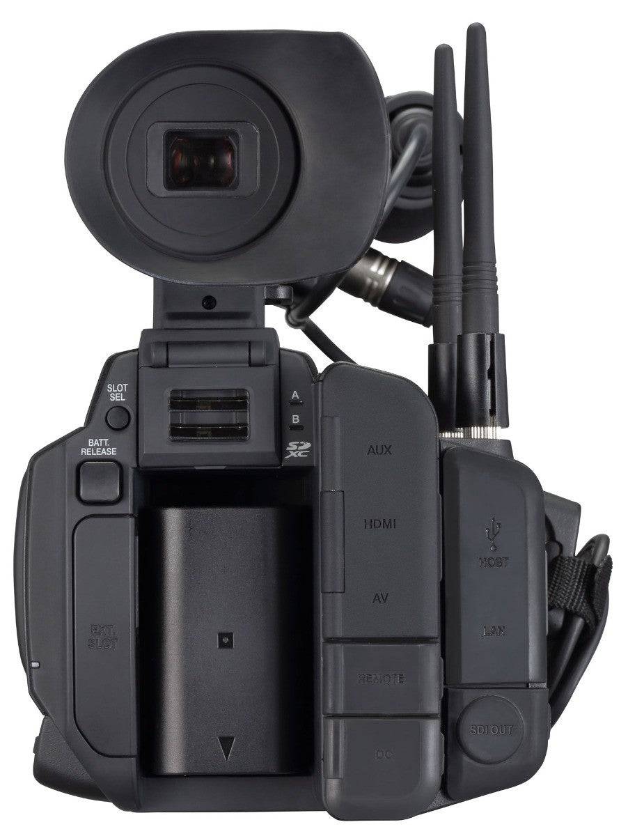 JVC GY-HC550 handheld 4K broadcast camcorder with professional lens and shoulder mount for high-quality video recording. – image 4
