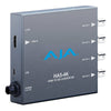 AJA HA5-4K 4K HDMI to 4K SDI mini-converter device with HDMI and SDI ports for professional video signal conversion.