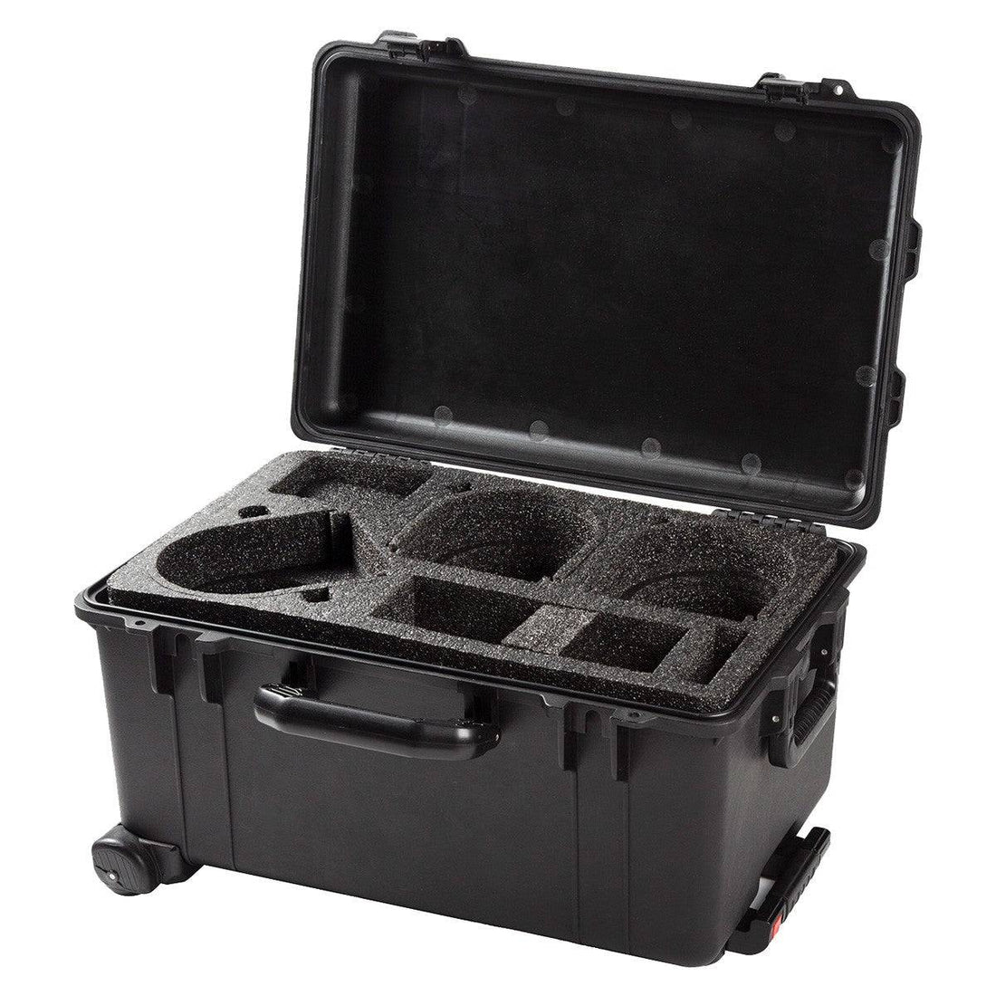 Datavideo HC-800FS wheeled trolley case designed for easy transport of three PTZ video cameras. – image 1