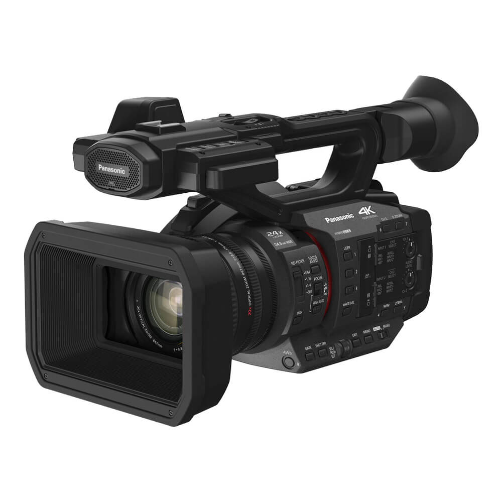 Panasonic HC-X2 4K professional camcorder with 1-inch sensor, handheld device for high-quality video recording, front view. – image 1
