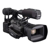 JVC GY-HC550UN 4K NDI professional camcorder front view showing lens, handle, and control buttons.