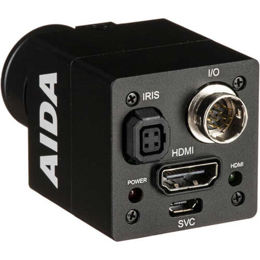 AIDA Imaging HD-100A Full HD HDMI camera showing rear and side views, designed for versatile multi-purpose video applications. – image 2