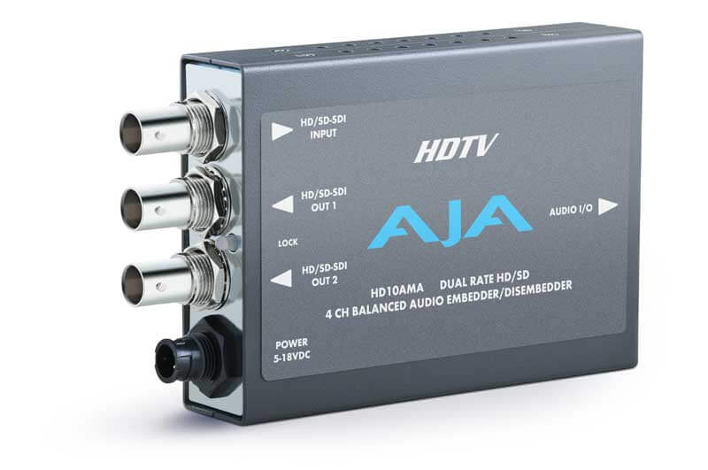 AJA HD10AMA 4-channel analog audio embedder and disembedder device used for video conversion applications. – image 1