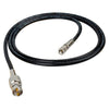 Laird HD-BNC male to standard BNC female HD-SDI cable, 1 foot, used in professional production equipment for video connections.