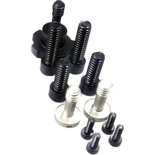 Blackmagic Design URSA Mini shoulder kit bolts for camera accessories, arranged on a surface with the bolts visible from the top view. – image 1