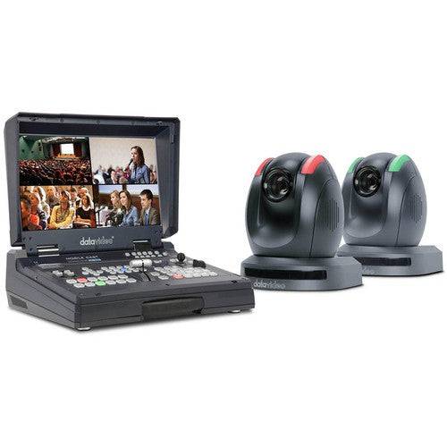 Datavideo HS-1500T-2C 4-Channel HDBaseT Portable Switcher with 2x PTC-150TL Camera - Coremicro – image 1