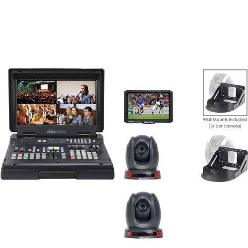 Datavideo HS-1600T Mark II Mobile Studio with 2x PTZ Cameras (Black) - Coremicro – image 1