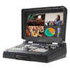 Datavideo HS-1600T MK II 4-channel HDBaseT portable video switcher with multiple input options and control buttons.