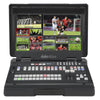 Datavideo HS-3200 HD 12-channel portable video switcher with front controls and multiple input options.