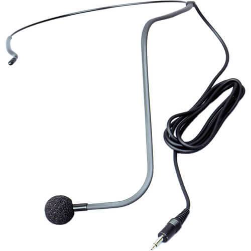 Azden HS-9 headset microphone with boom mic shown, featuring adjustable headband and clear audio pickup for communication or recording. – image 1