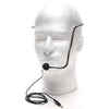 Azden HS-9 headset with boom microphone worn on a person's head, showcasing the microphone and comfortable headband.