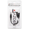 Sealed Azden i-Coustics HX-Mi TRRS microphone and headphone cable for smartphones and tablets, compatible with various devices.