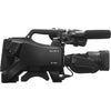 Sony HXC-FB75KC broadcast studio camera with viewfinder, 20x lens, and microphone for professional SD/HD video production.