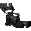 Sony HXC-FB75SC broadcast studio camera with viewfinder and 20x zoom lens, designed for professional SD and HD video production.