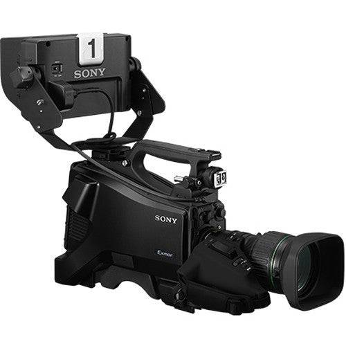 Sony HXC-FB75SC broadcast studio camera with viewfinder and 20x zoom lens, designed for professional SD and HD video production. – image 1
