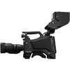 Sony HXC-FB75SC broadcast studio camera with viewfinder and 20x zoom lens, designed for professional SD and HD video production.