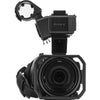 Sony HXR-MC88 Full HD camcorder front view, compact video camera with ergonomic grip and lens, ideal for professional filming.