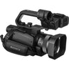 Sony HXR-MC88 Full HD camcorder with lens and grip, showcasing its professional video recording features.