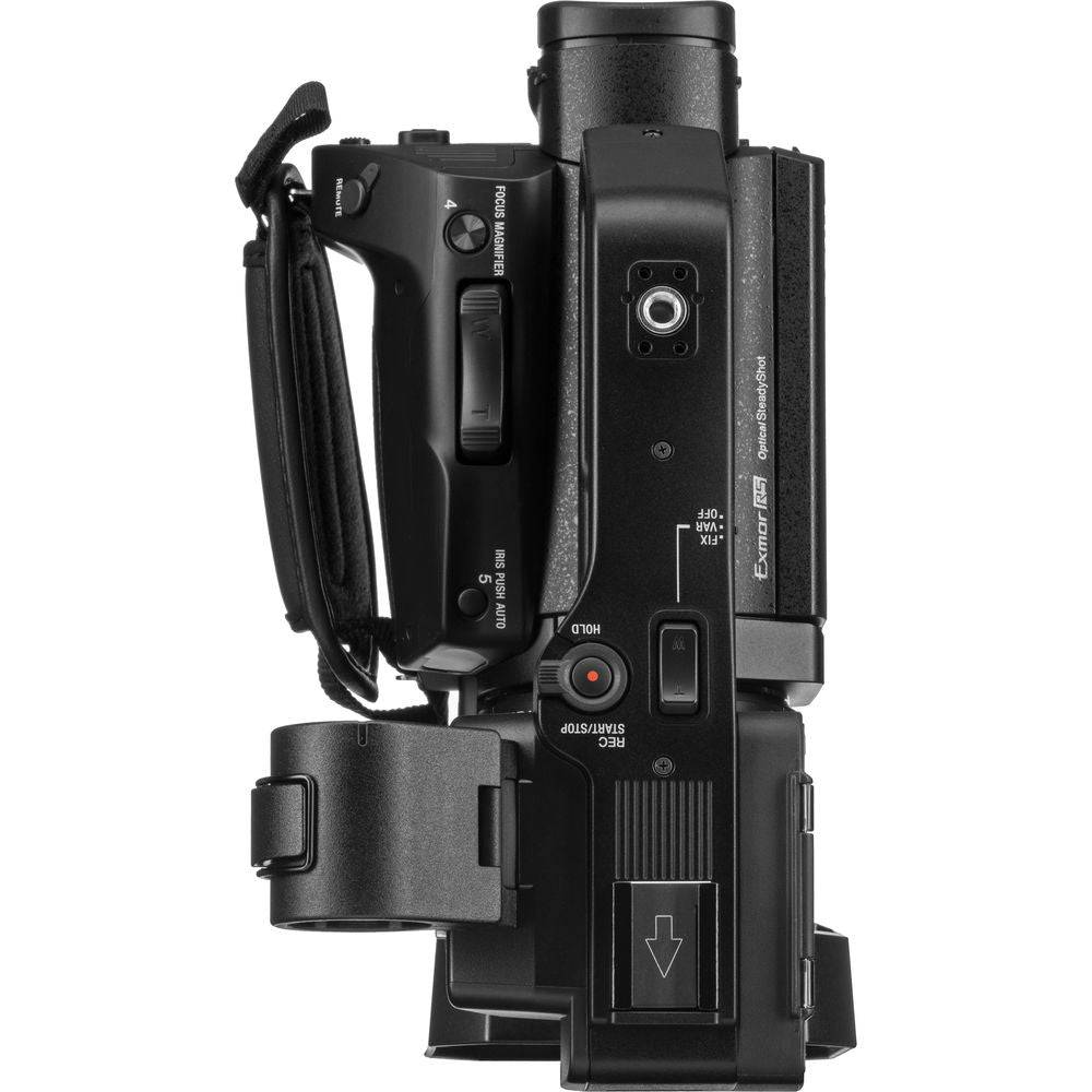 Sony HXR-MC88 Full HD camcorder with top view showing controls and lens in a clean, professional setting. – image 3