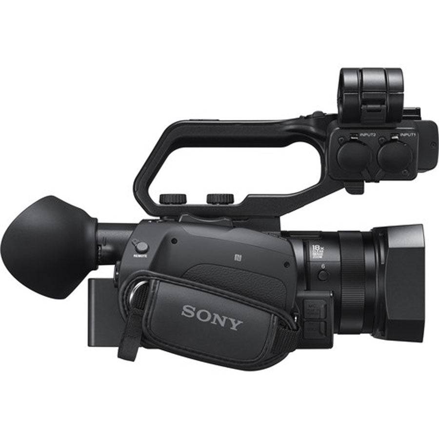 Sony HXR-NX80 4K NXCAM camcorder with HDR and fast hybrid autofocus, shown from side view with buttons and grip – image 4