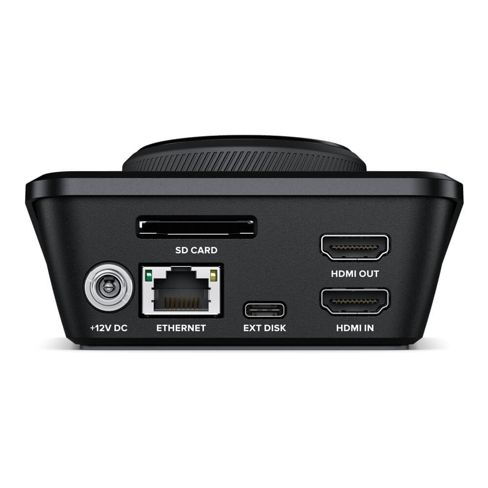 Rear view of Blackmagic Design HyperDeck Shuttle HD video recorder showing input and output ports. – image 4