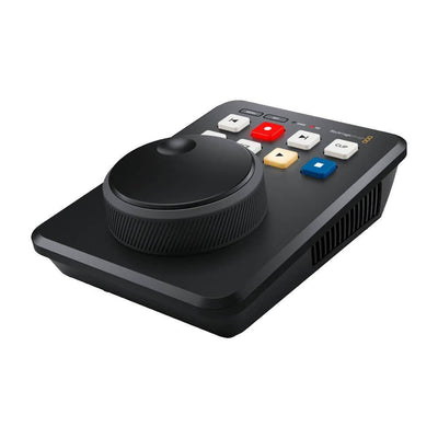 Blackmagic Design HyperDeck Shuttle HD video recorder with front display and control buttons, compact and portable for professional recording.
