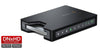 Blackmagic Design HyperDeck Shuttle 2 video recorder with front display and control buttons on a black background.