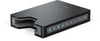 Blackmagic Design HyperDeck Shuttle 2 video recorder showing front and side view with buttons and ports.