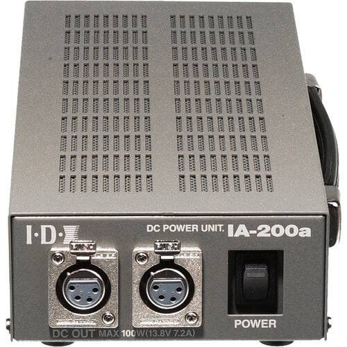 IDX System Technology IA-200a 100W AC adapter power supply for video cameras, with a compact design and power cable included. – image 2
