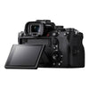 Front view of Sony Alpha A1 mirrorless camera, a high-performance Sony video camera with sleek design and advanced features.