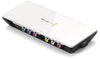 Blackmagic Design Intensity Shuttle Thunderbolt video capture device with bright LED indicator and input/output ports visible.