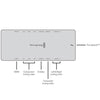 Blackmagic Design Intensity Shuttle Thunderbolt video capture device with input ports and power connection, black and compact design.