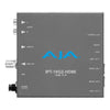 AJA IPT-10G2-HDMI HDMI to SMPTE ST 2110 video and audio converter device with ports and display screen visible.