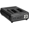 IDX System Technology JL-2PLUS 2-channel sequential Li-ion NP-style battery charger for video cameras, shown in the image.
