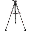 Cartoni Focus 10 Red Lock System for video cameras, featuring a 100mm mount and front view of the lock mechanism.