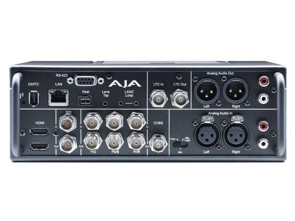 AJA Ki Pro portable ProRes video recorder with 500GB storage, featuring a sleek black design and multiple input/output ports. – image 3
